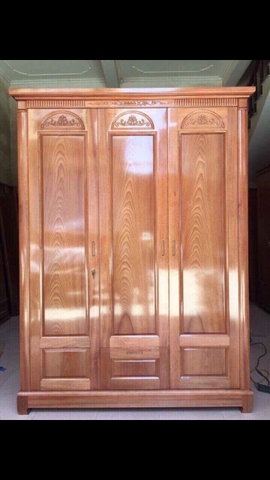 Tủ quần áo gỗ xoan đào 3 cánh