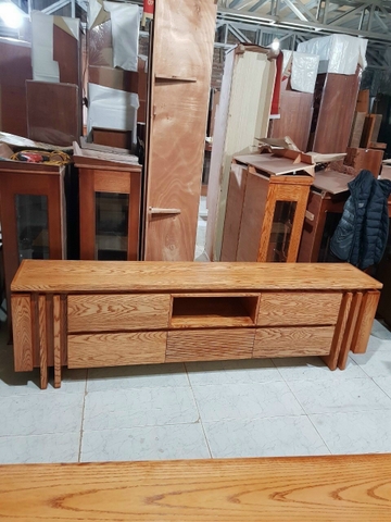 Kệ tivi gỗ sồi 2m2