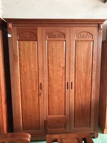 tủ quần áo gỗ xoan đào 3 cánh