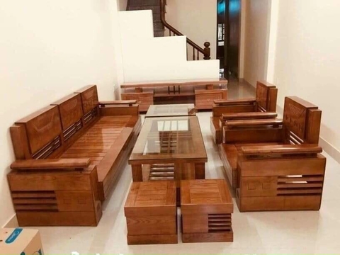 Bộ bàn ghế gỗ sồi Nga