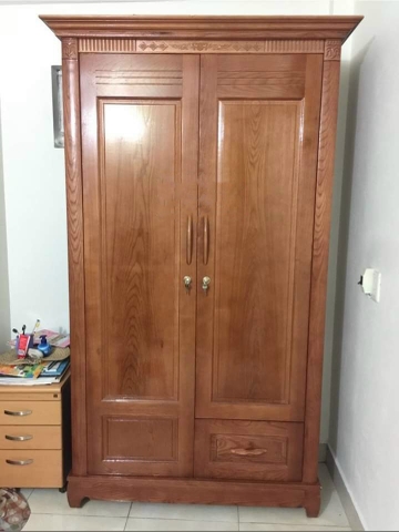 Tủ quần áo 1m2 2 cánh gỗ xoan đào