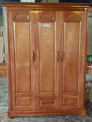 Tủ quần áo gỗ soan đào 3 cánh phòng ngủ