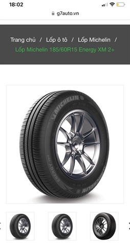 Lốp Michelin 185/60 R15 Energy XL2+