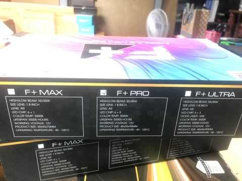 Bi led xlight F+ pro 1,8inch - nhiệt màu 5500- led chip 6+3/ 50-45w