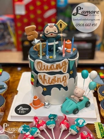 Bánh sinh nhật bé Quang Hưng 5 tuổi