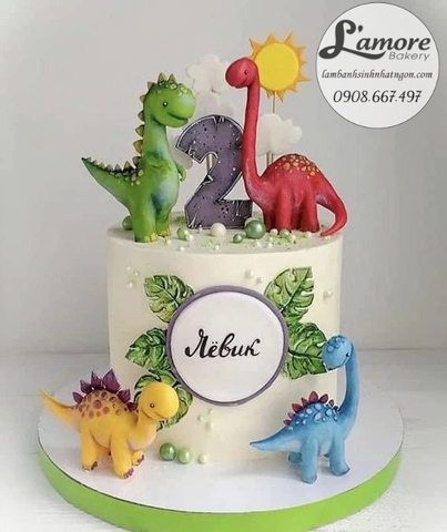 Bánh sinh nhật cho bé yêu thích khủng long 🦕
