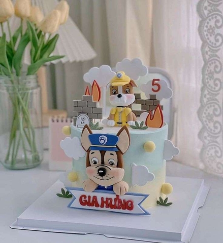 Bánh tạo hình đội chó cứu hộ