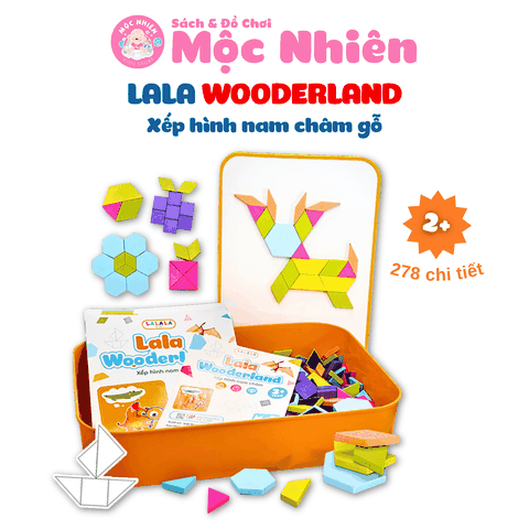 Đồ chơi xếp hình nam châm Lala Wooderland bằng gỗ cao cấp phát triển tư duy sáng tạo logic cho bé - Lalala baby