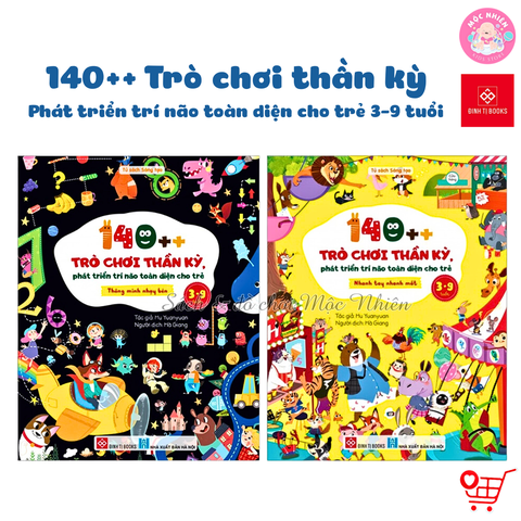 Combo 02 cuốn Sách - 140++ trò chơi thần kỳ, phát triển trí não toàn diện cho trẻ 3-9 tuổi - Đinh Tị Books