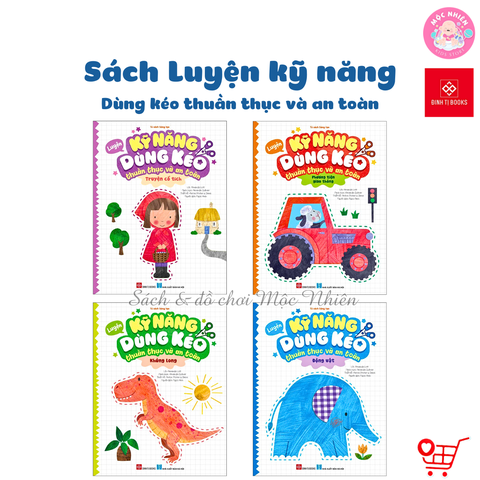 Combo 04 cuốn Sách - Luyện kỹ năng dùng kéo thuần thục và an toàn - Đinh Tị Books