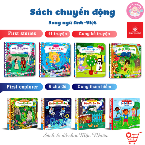 Sách chuyển động - First Stories (tương tác đẩy, trượt, kéo cho trẻ 0 - 6 tuổi) - Đinh Tị Books