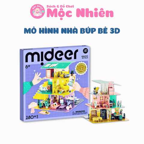 Đồ chơi lắp ráp Mô hình nhà búp bê biệt thự Mideer - Creative 3D Villa
