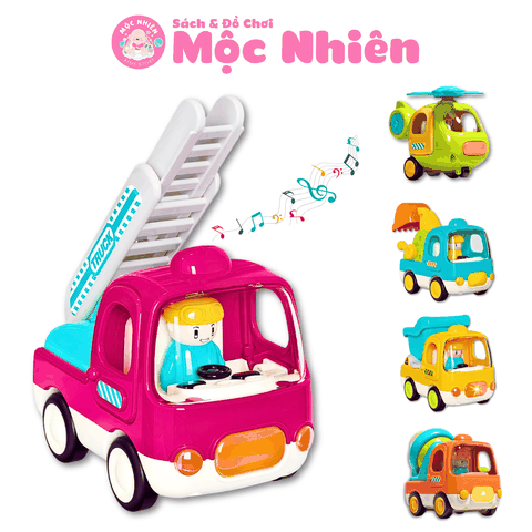 Ô tô đồ chơi trẻ em, xe tải đồ chơi, xe trộn bê tông, xe xúc cát cho bé có nhạc vui nhộn Goodway