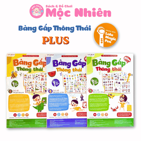 Bảng gấp thông thái PLUS có tích hợp công nghệ đọc với bút chấm đọc Lala magic pen của Lalala baby