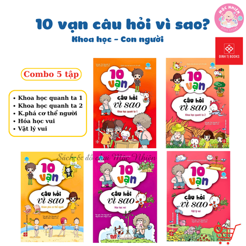 Combo 05 quyển Sách 10 vạn câu hỏi vì sao - Khoa học - Con người - Đinh Tị Books
