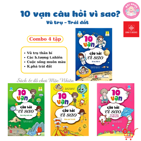 Combo 4 quyển Sách - 10 vạn câu hỏi vì sao - Vũ trụ - Trái đất - Đinh Tị Books