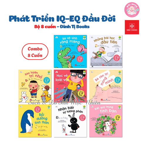 Combo 08 quyển sách - Phát triển IQ - EQ đầu đời cho bé từ 0 - 6 tuổi - Rèn trí thông minh, rèn luyện trí nhớ - Đinh Tị Books