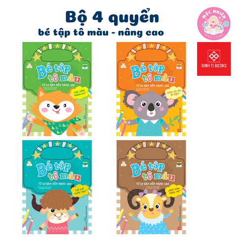 Combo 4 quyển bé tập tô màu tập 2