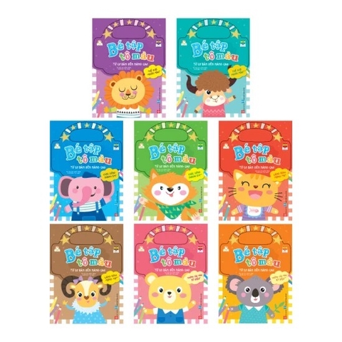 Combo (8 tập) - Sách Bé Tập Tô Màu - Từ Cơ Bản Đến Nâng Cao – Đinh Tị