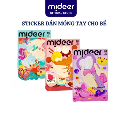 Đồ chơi Sticker dán móng tay cho bé Mideer Nail stickers 4 mẫu miếng dán cho bé gái