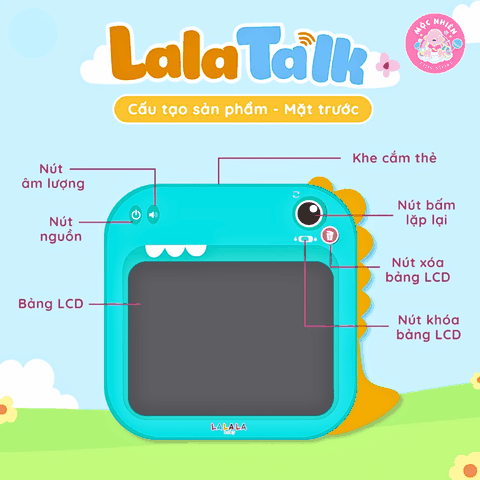 Máy Đọc Viết LalaTalk - Máy Đọc Thẻ Song Ngữ Anh Việt Có Phát Nhạc Kết Hợp Bảng Viết Tự Xóa Thông Minh Lalala Baby