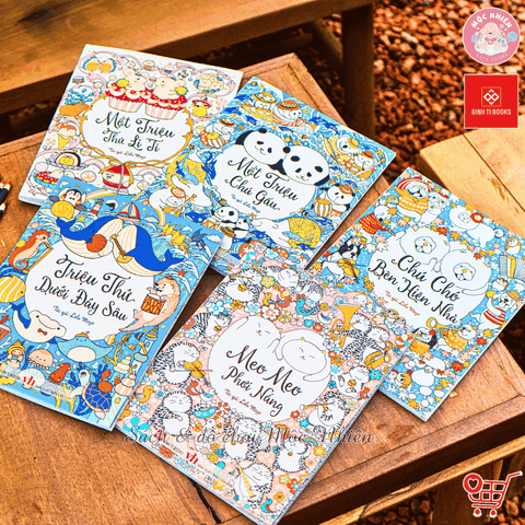 Combo 05 cuốn Sách tô màu Một triệu của Lulu Mayo (cuốn sách mang phong cách kỳ lạ, thú vị nhất) - Đinh Tị Books