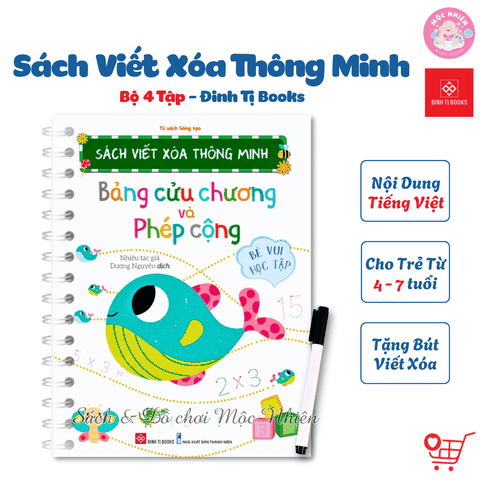 Sách Viết xóa thông minh cho bé từ 4-7 tuổi - Đinh Tị Books