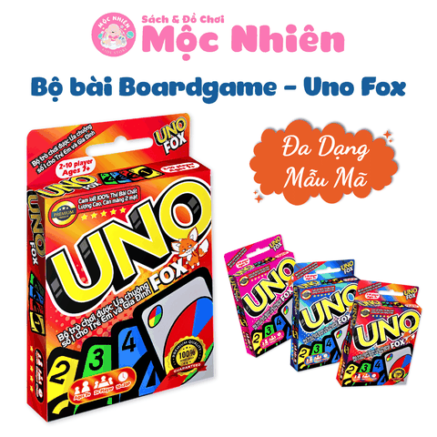 Bộ bài Boardgame - Uno Fox hiệu Foxi - UNO cao cấp-trò chơi thẻ bài siêu hay cuốn hút-gắn kết bạn bè gia đình