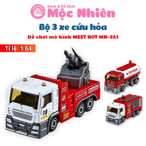Đồ chơi mô hình MEET HOT MH-261 - Bộ 3 xe cứu hỏa