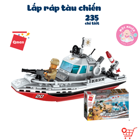 Đồ chơi lắp ráp Qman 1720 - Cuộc xung đột bờ biển (235 chi tiết)