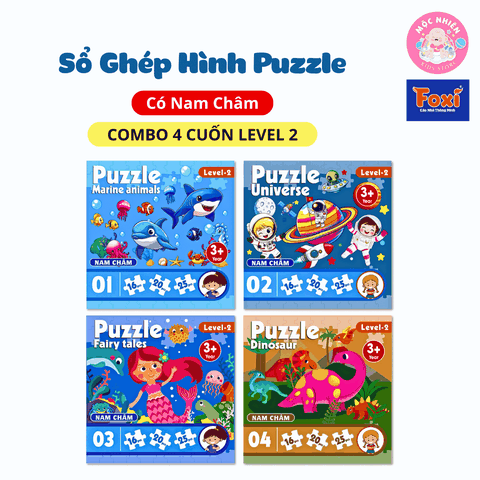 Đồ chơi ghép hình puzzle nam châm gấp lại thành cuốn sổ - Puzzle Foxi 2501 level 2