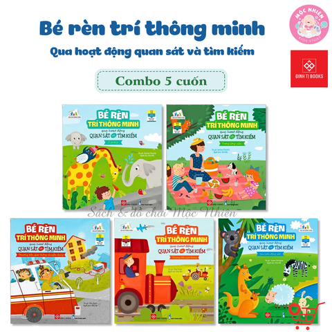 Combo 05 cuốn Sách - Bé rèn trí thông minh qua hoạt động quan sát và tìm kiếm - Đinh Tị Books