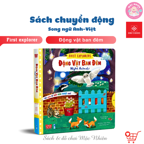 Sách chuyển động First Explorer - Động vật ban đêm - Đinh Tị Books