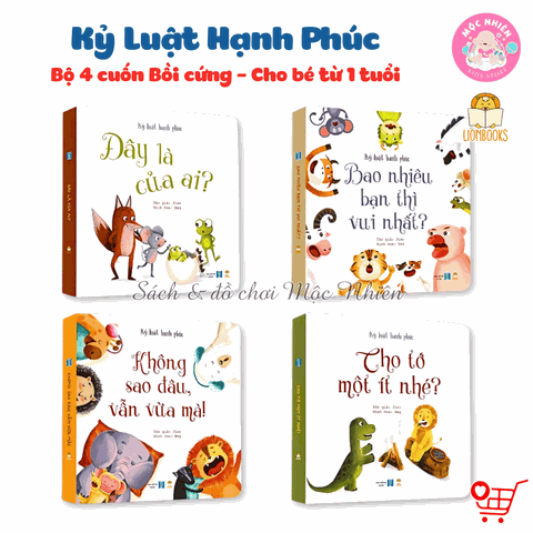 Bộ 04 cuốn sách bồi cứng Kỷ luật hạnh phúc (Dành cho bé từ 1 tuổi) - Lionbooks