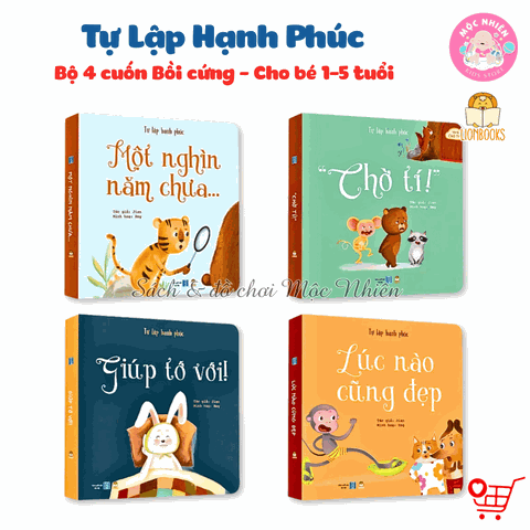 Bộ 04 cuốn sách bồi cứng - Tự lập hạnh phúc (Dành cho bé từ 1 tuổi) - Lionbooks