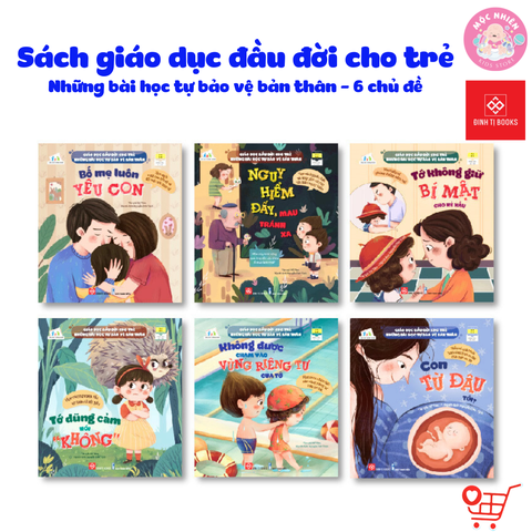 Sách - Bộ 06 cuốn - Giáo dục đầu đời cho trẻ - Những bài học tự bảo vệ bản thân - Đinh Tị Books