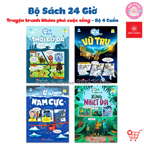 Combo 04 cuốn Sách 24 giờ - Truyện tranh khám phá cuộc sống cho trẻ từ 6 - 15 tuổi - Đinh Tị Books