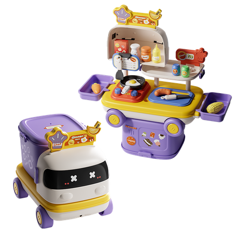Bộ đồ chơi nhập vai Xe lưu động cho trẻ từ 3 tuổi - Chất liệu nhựa ABS cao cấp - Toys&Joys