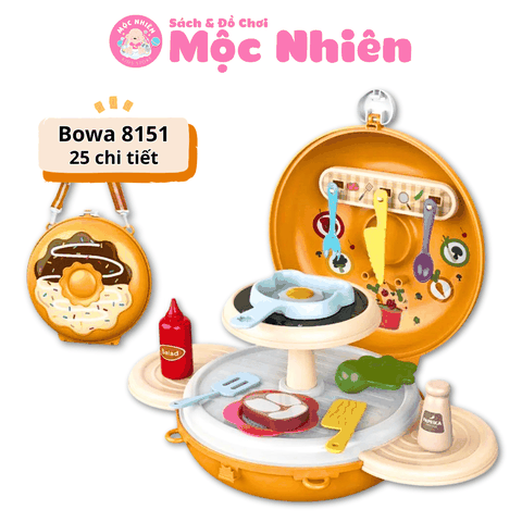 Đồ chơi nhập vai Bowa 8151 - Túi đeo nấu ăn 25 chi tiết