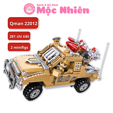 Đồ Chơi Lắp Ráp Qman 22012 - Xe Quân Sự Cơ Động Nhanh (281 Mảnh Ghép) Dành Cho Bé Trai Trên 6 Tuổi