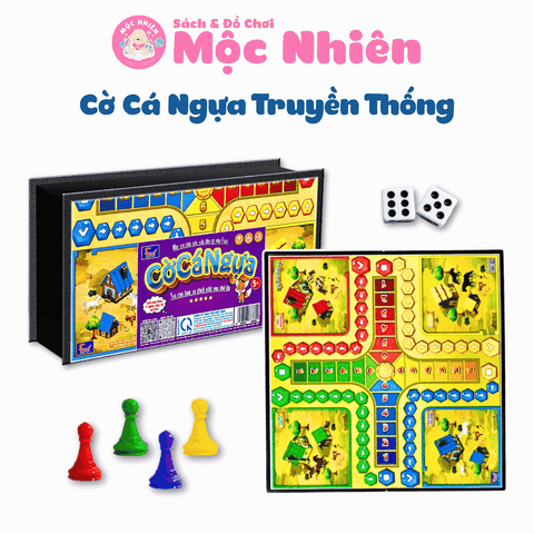 Đồ chơi Cờ Cá Ngựa truyền thống phiên bản KHÔNG có nam châm - Hiệu Foxi