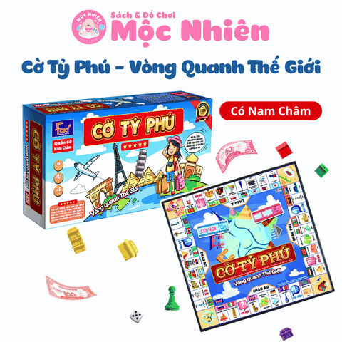 Đồ chơi Cờ Tỷ Phú Chủ Đề Vòng Quanh Thế Giới Size Lớn - Cờ Tỉ Phú Đồ Chơi Trí Tuệ Trẻ Em - Hiệu Foxi