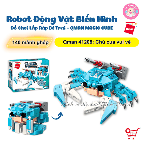 Đồ chơi lắp ráp Qman 41208 - Chú cua vui vẻ (140 chi tiết)