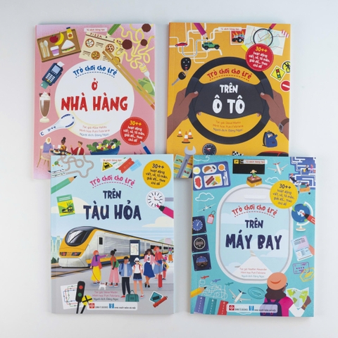 Combo 04 quyển Sách - Trò chơi cho trẻ (30++ hoạt động viết, vẽ, tô màu, giải đố... theo chủ đề) - Đinh Tị Books