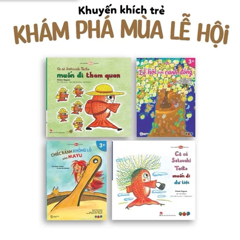 Combo 04 cuốn Sách Truyện Ehon cho bé 3-4-5 tuổi - Khám phá mùa lễ hội - MOGU