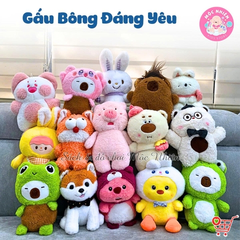 Gấu bông dễ thương xinh xắn kích thước 20-25 cm (nhiều mẫu ngẫu nhiên)