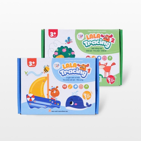 Combo 02 bộ Học liệu tô xóa Lala Tracing Plus - Đồ chơi giấy tô xóa thông minh đồ chơi tô xóa cho bé -Lalala baby