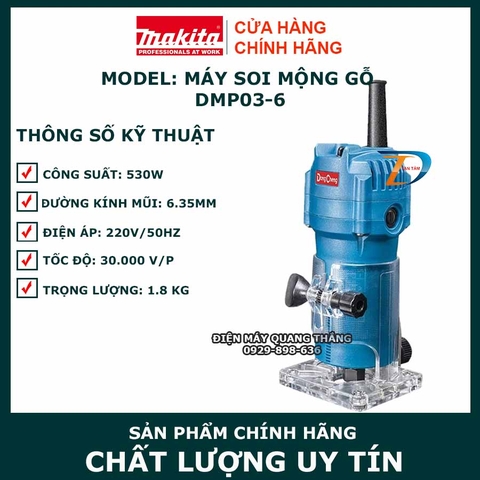 Máy soi mộng (Soi Alu soi gỗ) Dongcheng DMP03-6