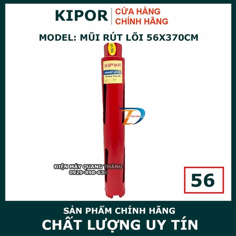 Mũi khoan rút lõi khô 56X370mm Kipor