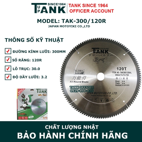 Lưỡi cắt nhôm 305 Tank since 1964 TAK-305/120R/30